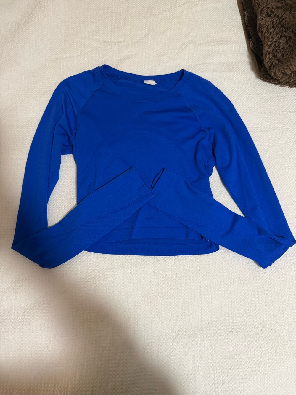 WORN ONCE lululemon Long Sleeve Cropped Swiftly Tech - Royal Blue